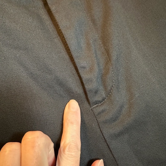 Christopher and Banks Navy Trousers classic straight leg spot by zipper - Picture 5 of 9